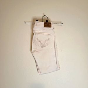 Hollister White Women's Size 1 (W25xL24) Cropped Low Rise Light Wash Jeans